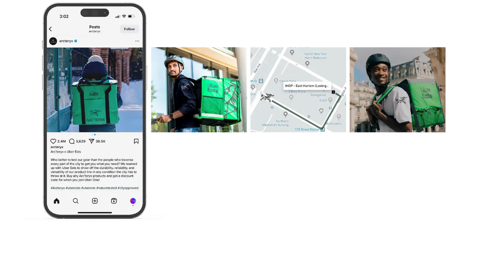 The Uber Eats partnership on a phone.