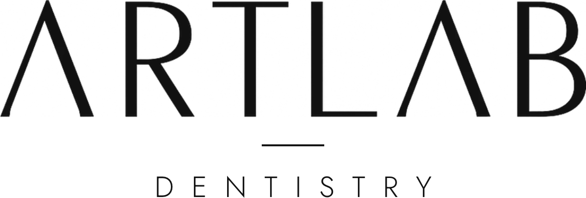 The new ArtLab Dentistry wordmark: thin, wide capitals with a short rule.